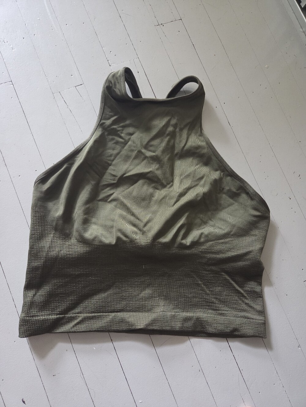 VS Pink High Neck Cropped Tank Top